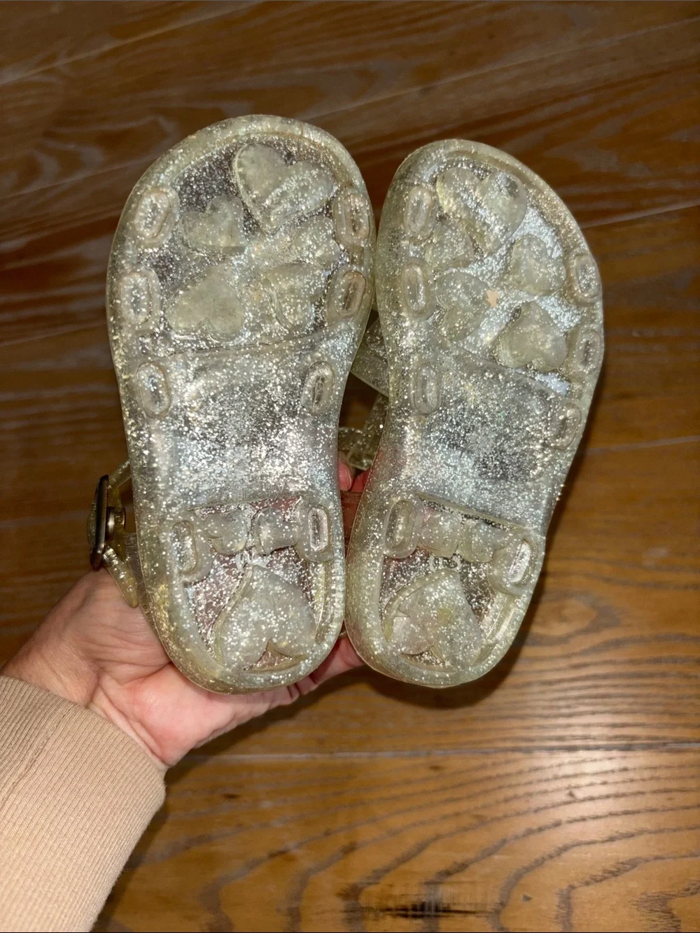 Skechers Kids Glitter Jelly Sandals - Sparkling Silver